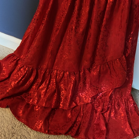 Michael Kors Red Open Shoulder Long Sleeve Holiday Dress XXS NWT - Picture 5 of 6